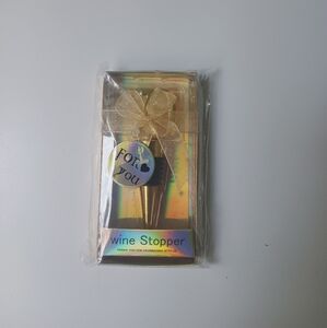 70th gold wine stopper